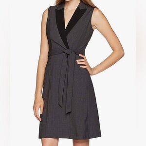 Calvin Klein Gray Wrap Dress